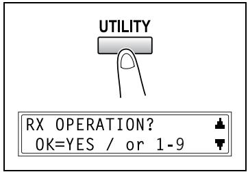 KONICA MINOLTA FK-118 - Selecting the "RX OPERATION" menu - 1