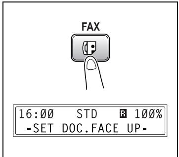 KONICA MINOLTA FK-118 - Press the [FAX] key. - 1