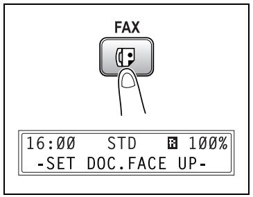 KONICA MINOLTA FK-118 - Press the [FAX] key. - 1