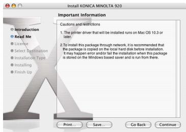 KONICA MINOLTA IC 203 - Installing to Macintosh (Mac OS X) - 4