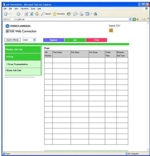 KONICA MINOLTA IC 203 - Active Job List - Print - 1