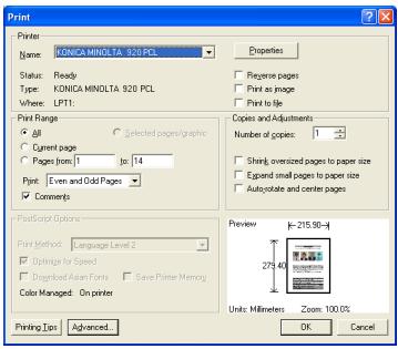 KONICA MINOLTA IC 203 - Basic Printing method (Windows) - 1
