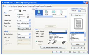 KONICA MINOLTA IC 203 - Output - Output Method - Wait Mode/Proof and Print - 1