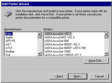 KONICA MINOLTA IC 203 - Click [Have Disk]. - 1