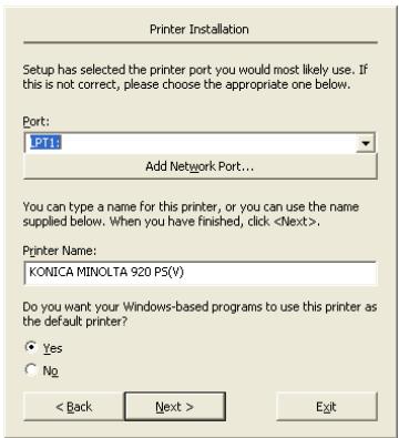 KONICA MINOLTA IC 203 - Installing the KONICA MINOLTA PS Driver - 4