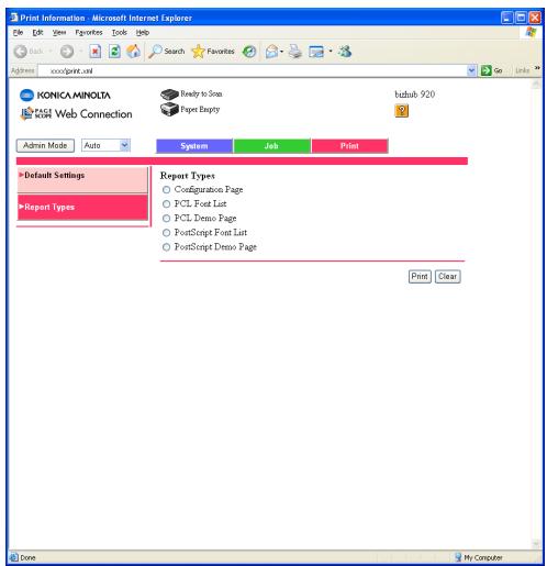 KONICA MINOLTA IC 203 - How to print the report - 1