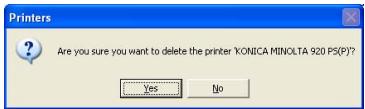 KONICA MINOLTA IC 203 - Deleting the Printer Driver (Windows 2000/XP/Server 2003) - 1