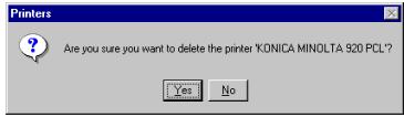 KONICA MINOLTA IC 203 - Deleting the Printer Driver (Windows NT4.0) - 1