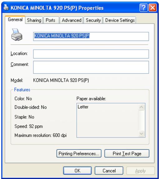 KONICA MINOLTA IC 203 - General tab - 1