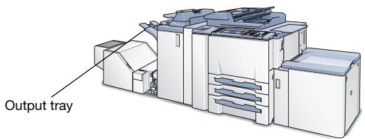 KONICA MINOLTA IC 203 - To set the Output tray: - 1