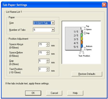 KONICA MINOLTA IC 203 - Per Page Setting - Tab Paper Settings - 1
