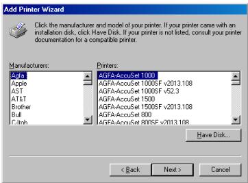 KONICA MINOLTA IC 203 - Click [Have Disk]. - 1