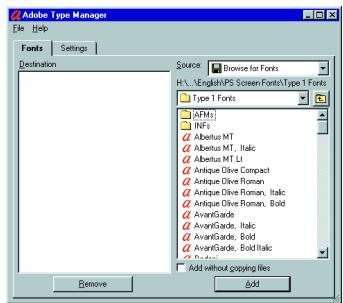 KONICA MINOLTA IC 203 - To Install Type1 fonts in Windows 98 and NT 4.0 using ATM Light 4.1: - 2