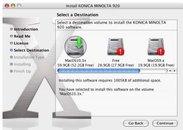 KONICA MINOLTA IC 203 - Installing to Macintosh (Mac OS X) - 6