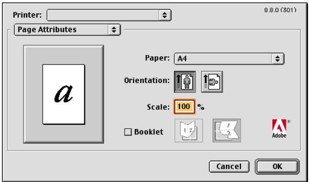 KONICA MINOLTA IC 203 - [Page Setup] dialog box - 1