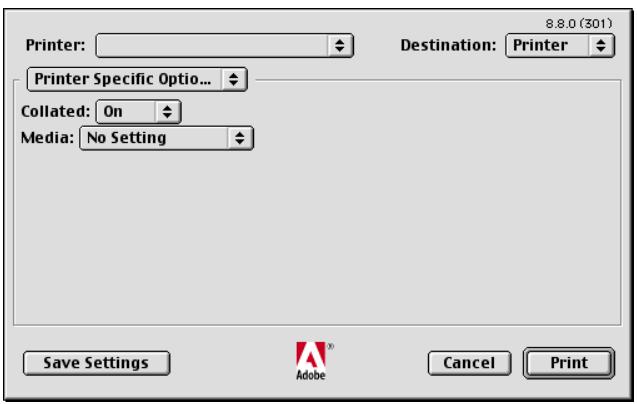 KONICA MINOLTA IC 203 - Printer Specific Options dialog box (1) - 1