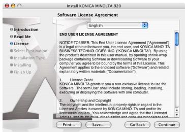 KONICA MINOLTA IC 203 - Installing to Macintosh (Mac OS X) - 5