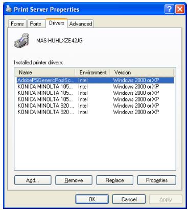 KONICA MINOLTA IC 203 - Deleting the Printer Driver (Windows 2000/XP/Server 2003) - 2