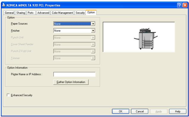 KONICA MINOLTA IC 203 - Option tab - 1