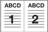 KONICA MINOLTA IC 203 - To print 2 pages on a double size single paper:(Combination (No Reduction)): - 1