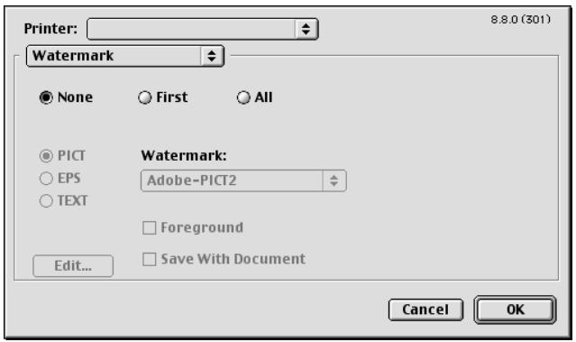 KONICA MINOLTA IC 203 - Watermark dialog box - 1