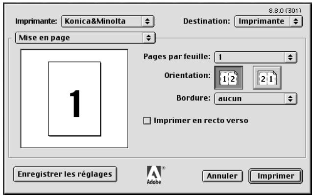 KONICA MINOLTA IC 203 1 - Boîte de dialogue mise en page - 1