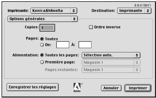 KONICA MINOLTA IC 203 1 - Boîte de dialogue options générales - 1
