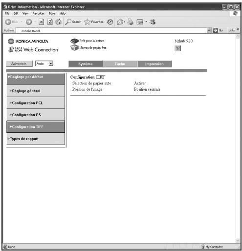 KONICA MINOLTA IC 203 1 - Réglage par défaut - configuration TIFF - 1