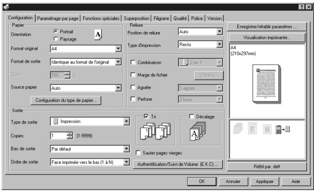 KONICA MINOLTA IC 203 1 - Onglet configuration - 1