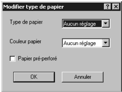 KONICA MINOLTA IC 203 1 - Configuration du type de papier - modifier type de papier - 1