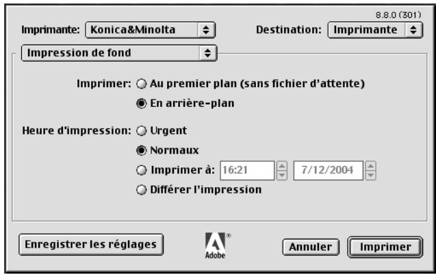 KONICA MINOLTA IC 203 1 - Boîte de dialogue impression de fond - 1