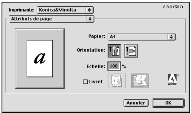 KONICA MINOLTA IC 203 1 - Boîte de dialogue [format d'impression] - 1