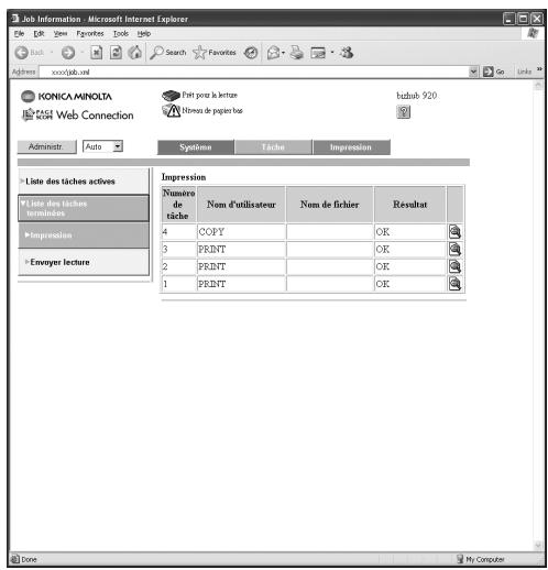 KONICA MINOLTA IC 203 1 - Liste des taches terminées - imprimer - 1