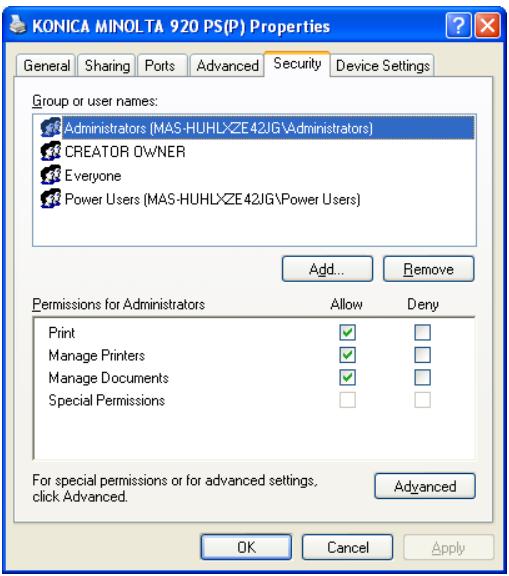 KONICA MINOLTA IC 203 1 - Onglet sécurité - 1