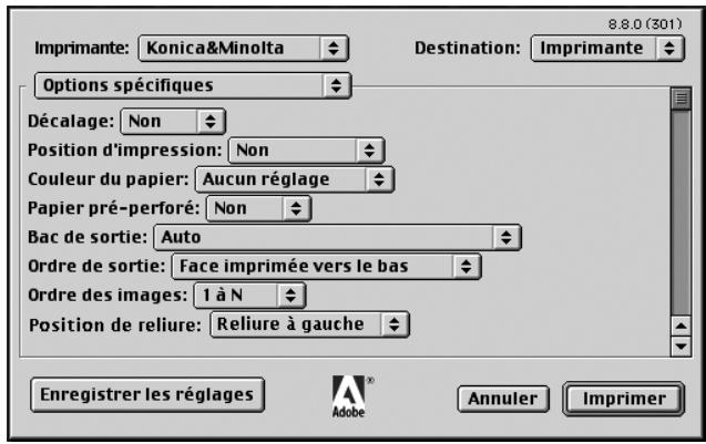 KONICA MINOLTA IC 203 1 - Boite de dialogue options spécifiques (2) - 1