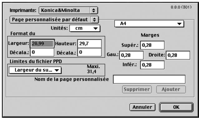 KONICA MINOLTA IC 203 1 - Boîte de dialogue page personnalisée par défaut - 1
