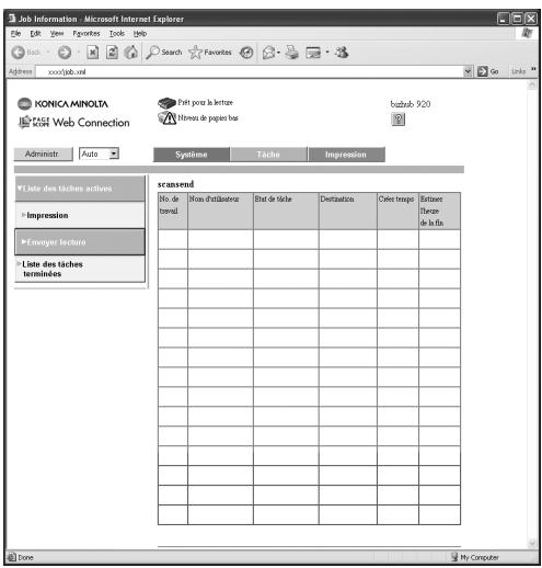 KONICA MINOLTA IC 203 1 - Liste des tâches actives - envoyer lecture - 1