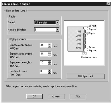 KONICA MINOLTA IC 203 1 - Paramétrage par page - configuration papier à onglet - 1