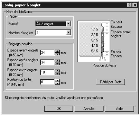 KONICA MINOLTA IC 203 1 - Paramétrage par page - configuration pour le papier à onglet - 1