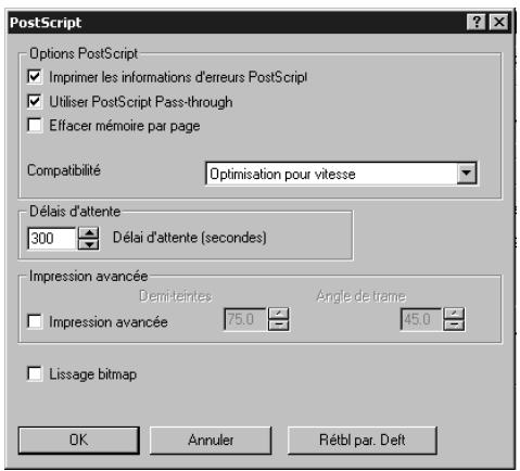 KONICA MINOLTA IC 203 1 - Paramètres - options postscript - 1