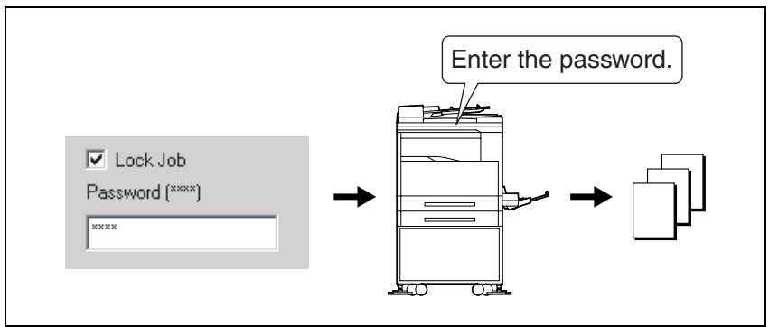 KONICA MINOLTA IC 205 - Using lock job - 1