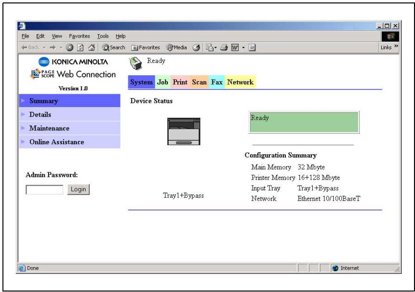 KONICA MINOLTA IC 205 - What is PageScope Web Connection? - 2