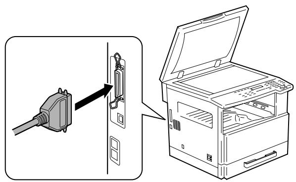 KONICA MINOLTA IC 205 - Connecting the machine to the parallel port of the computer - 1