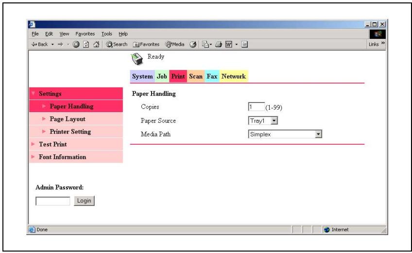 KONICA MINOLTA IC 205 - Checking the printer settings - 1