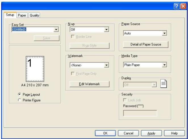 KONICA MINOLTA IC 205 - Displaying printer driver properties for configuring global settings - 1