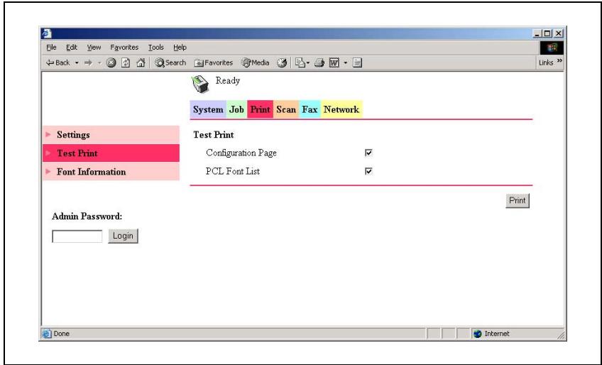 KONICA MINOLTA IC 205 - How to print a test page - 1
