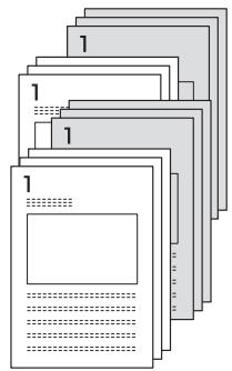 KONICA MINOLTA IP 432 - Pages imprimées triées dans des jours de copies distincts (décalage) - 1