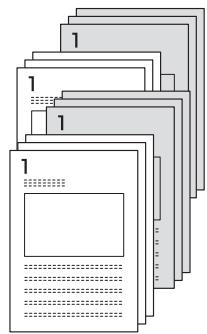 KONICA MINOLTA IP 432 - Pages imprimées triées dans des jours de copies distincts (décalage) - 1