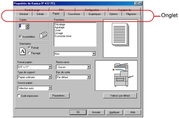 KONICA MINOLTA IP 432 - 3-1. Réglage des fonctions de l'imprimante - 1