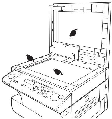 KONICA MINOLTA K7013 - Cleaning the platen glass, contact glass and white pad - 1
